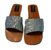 Mystique‎ blue sequins sandals size 6