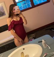 Red One Piece Bathing Suit