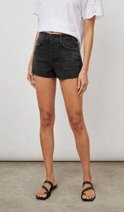 Rails The Fairfax High Rise Cut Off Denim Shorts Ash Black Women's Size 30 NWT