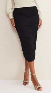 Halogen ruched midi skirt