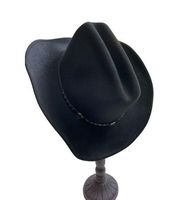 Jack Daniel’s Old No. 7 Brand Vintage Black Felt Cowboy Hat w/ Silver Accents