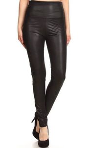 Black Faux Leather Leggings