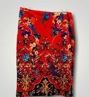 New York & Company Scuba Pencil Skirt Size 12 Red/Black