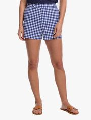 Unique Vintage Women’s High Rise Gingham Shorts in Blue/White Size XL