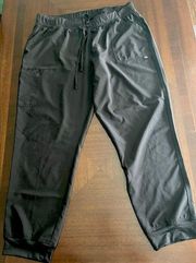 Drawstring Waist Black Jogger Scrub Pants - Women’s Size XXL