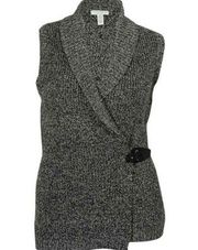 Heather Grey Metallic Sweater Vest