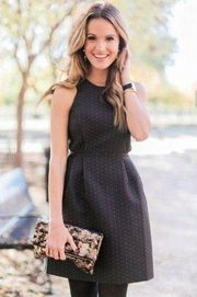 MADEWELL Cut Out Black and Gold Dress