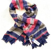 Scarf Purple Pink Stripe