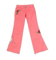 Johnny Was Jeans Size 6 Pink Floral & Horse "Living The Dream" Boot Denim 32X32