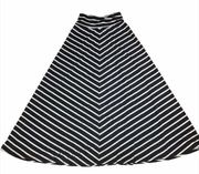 AB Studio diagonal striped maxi skirt