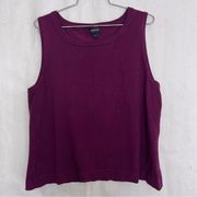 Torrid Plus Size Sleeveless Tank Top Deep Purple Soft Rayon Blend Size 2