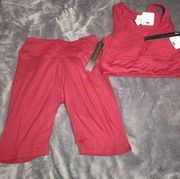 New Mix Two Piece Sport Bra And Bike shorts