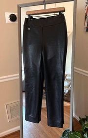 Joseph Ribkoff Faux Leather Pants Size 6 Black