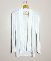 Cream WHBM Open Front Long Cardigan Size S EUC