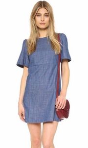 A Line Chambray Dress