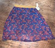 Lularoe red floral semi sheer XL Jill layered skirt