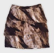 ADRIENNE Vittadini Layered brown skirt