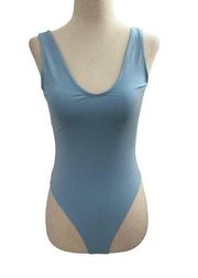 Miss Selfridge Women Size 4 Bodysuit Blue Top 12-559