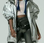 Stella McCartney TruePace Metallic silver Running Jacket L