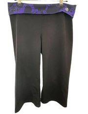 Zumba Cropped Athletic Pants With Fold Over Waist