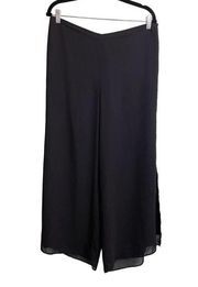 Lane Bryant Black Wide Leg Chiffon pants Size 14/16