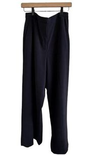 Josephine Chaus Women’s Navy Blue Pleated Wide Leg Dress Slacks Size 12