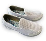 Danskin Now White Foam Flex Slip On Sneakers Comfort Shoes Size 8 Nursing Work