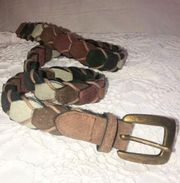 Vintage St. John's Bay Multi-color Laced Leather Belt-Medium