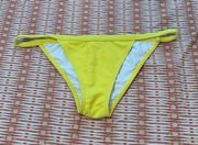 Los Angeles Apparel swim bottom yellow ribbed bathing suit beach pool