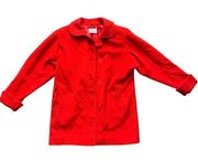 Vintage Petite Pendleton Red 100% Virgin Wool Coat 10