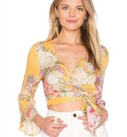 Spell & The Gypsy Blue Skies Wrap Top in Sunflower