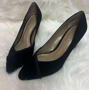 Liz Claiborne Black Suede Heels Size 8.5👠 Bin 3