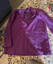 purple oversized blazer