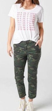 Sundry camo raw hem skinny pant side seam size 29