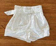 The Fifth Label White Belted Shorts