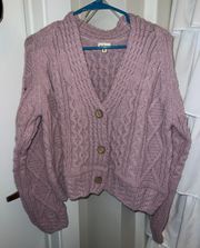 Oversized Purple Cardigan 