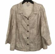 Dressbarn Women’s Tan Animal Print  Jacket