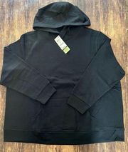 Ideology Pullover Hoodie Women's Pockets Drawstrings Black Plus Size 3X