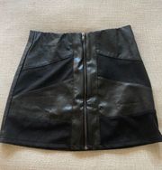 Leather Zip Skirt