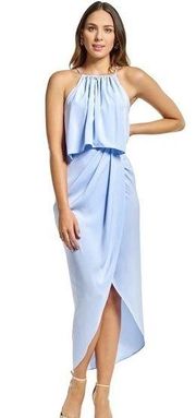 SHONA JOY Frill High Neck Maxi Dress Cornflower