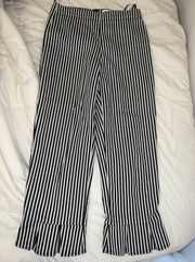 White/Black stripe pants