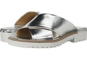 Silver Tilden Platform Crisscross Sandal Size 7.5