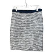 LOFT NWOT White & Black Tweed High Rise Fitted Skirt