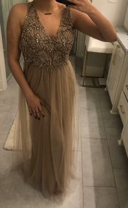 Beige Formal Dress