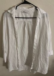 ZARA white  linen top