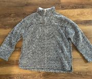 Gray Fuzzy Quarter Zip