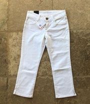 Banana Republic NWT White Cropped Zipper Jeans