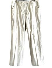 Phillip Lim Straight Leg Dress Pants Cotton Hook & Eye Zip Minimalist White 8