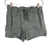 Caslon‎ Nordstrom Women's Paperbag Shorts Olive Green Size Small 3" Inseam