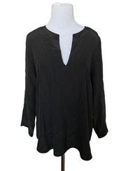 Amanda Uprichard 100% Silk V Neck Blouse